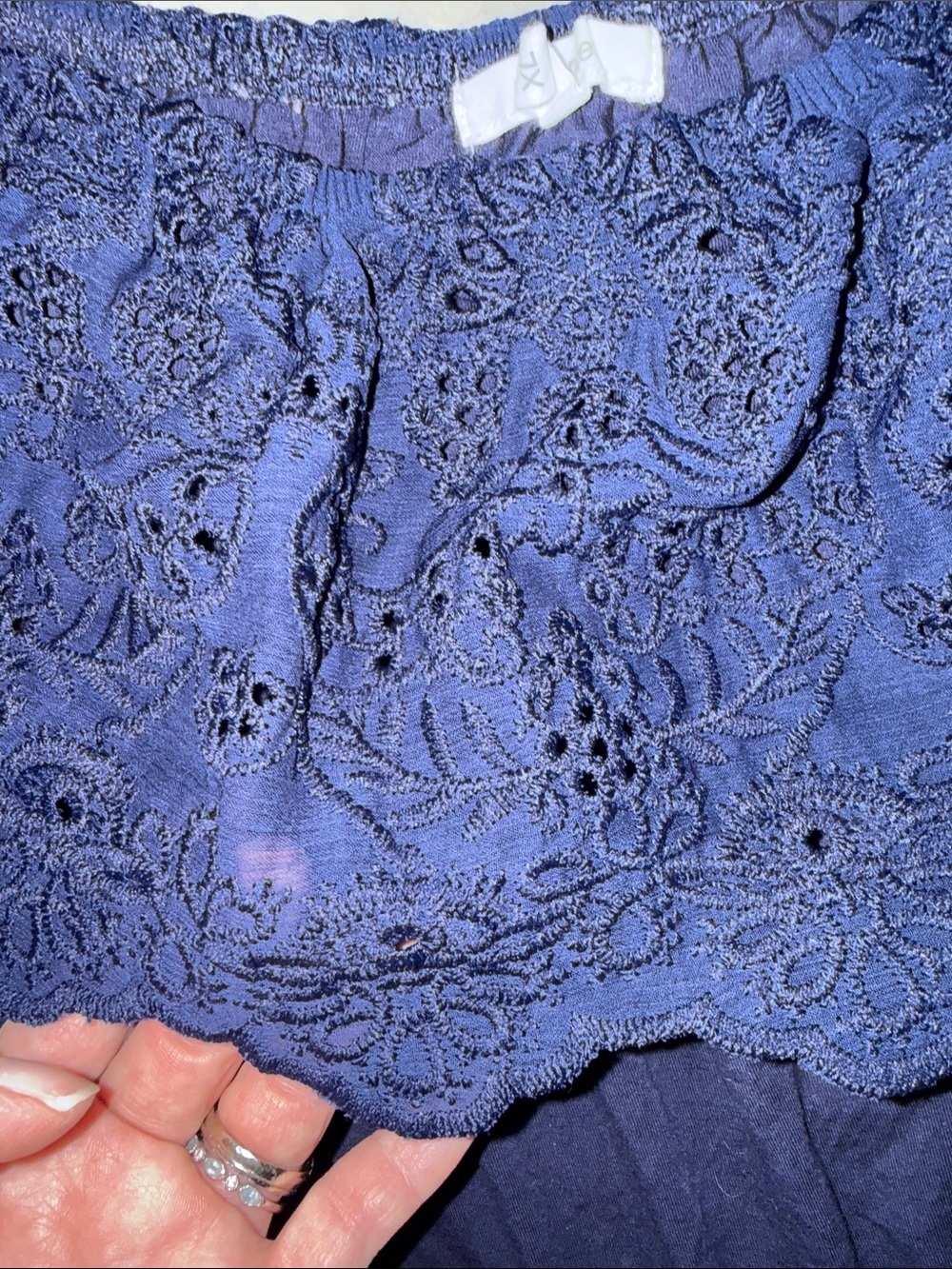 Maurice’s women’s off shoulder ruffle lightweight summer casual eyelet design XL - Picture 3 of 8